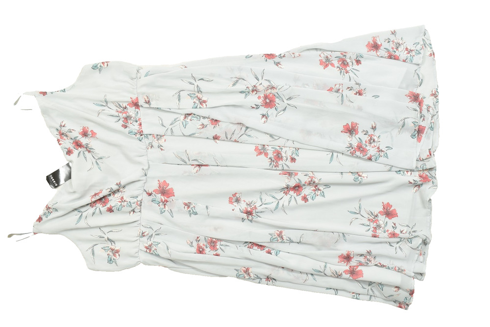 Torrid Plus Size 2 (18/20) Floral Midi Chiffon Cowl Neck Pleated Dress NEW